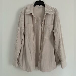 Alpine Design Cream Ribbed Shirt